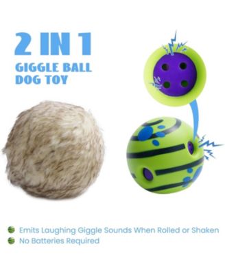 Wobble Giggle Ball for Dogs,Christmas gift,Interactive Dog Toys for Boredom, Squeaky Ball Dog Toys