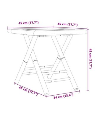 Garden Table Natural Bamboo Small Foldable Bamboo Garden Table
