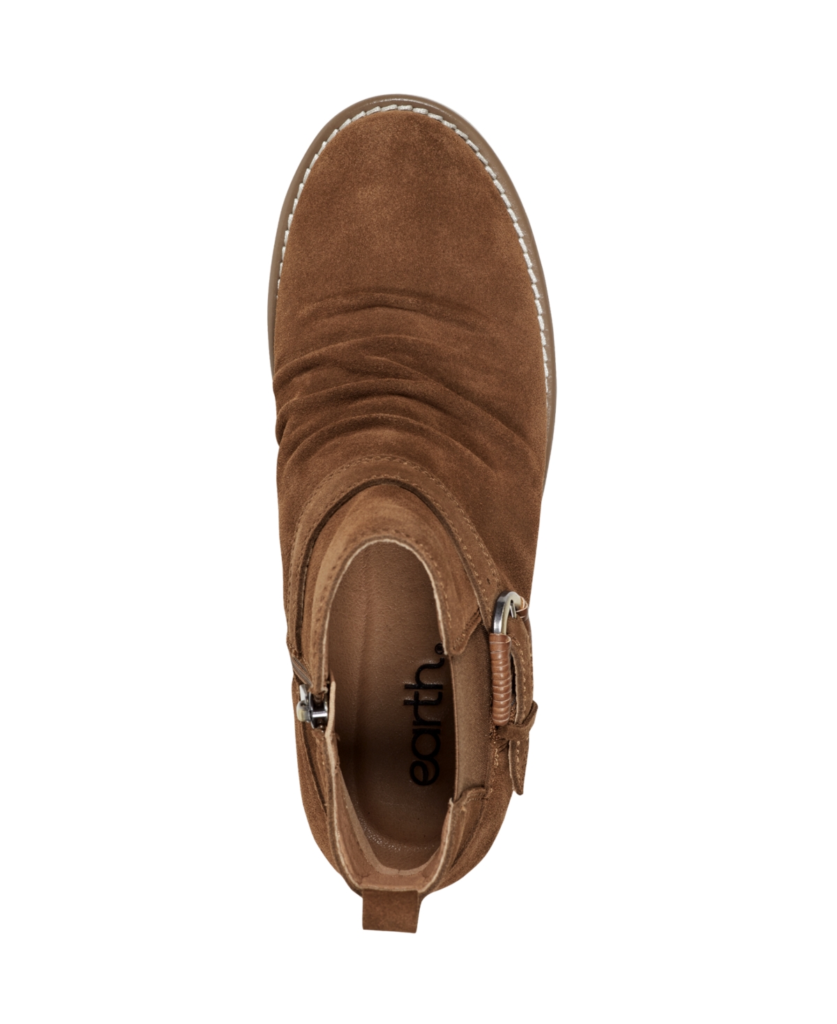 Earth Women's Zane Ruched Block Heel Booties In Brown