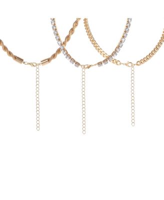 3-Piece Twisted Chain Link Necklace Set