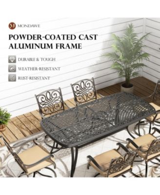 Rectangular Aluminum Outdoor Dining Table