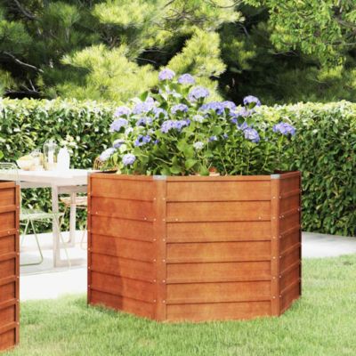 Rusty Corten steel Large Tough Garden Raised Bed