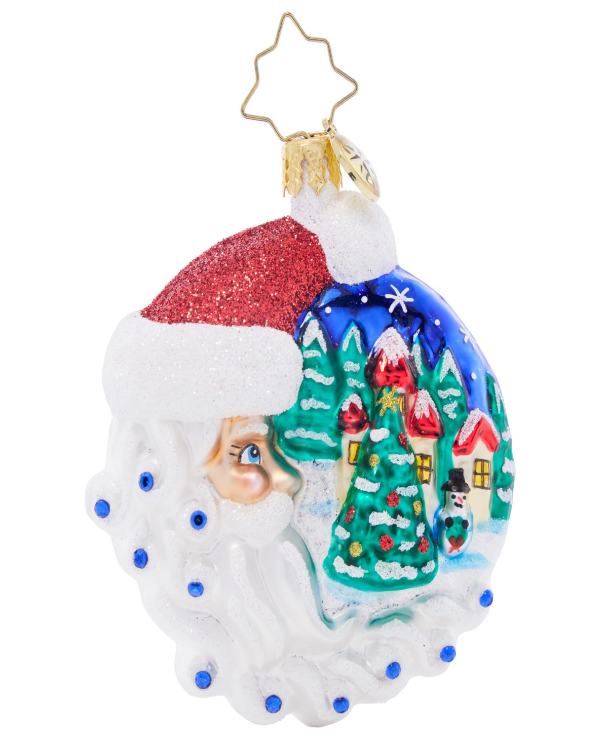 Christopher Radko Christmas Village Santa Gem Ornament In Multi