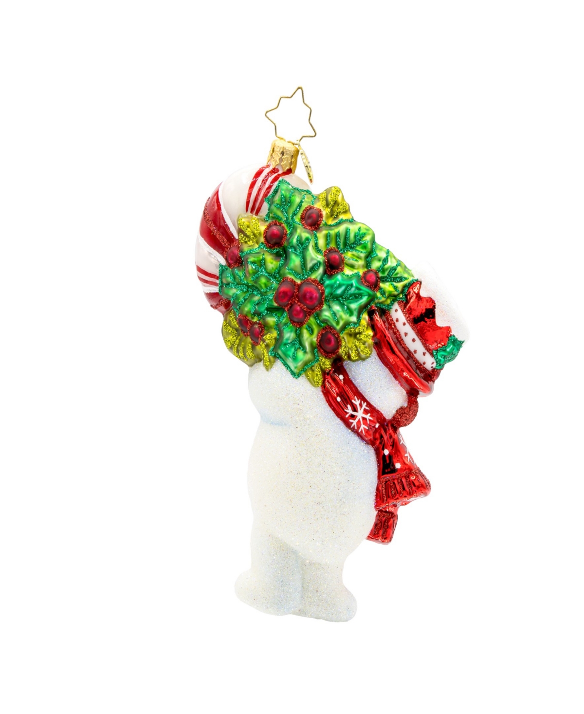 Christopher Radko Snowy Retro Cheer Ornament In Red