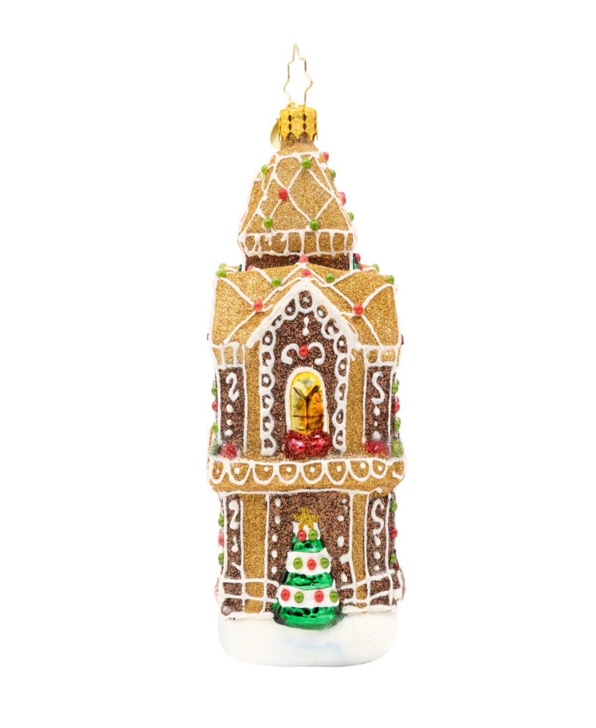 Christopher Radko Gingerbread Manor Ornament In Brown