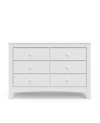 Noah 6 Drawer Double Dresser (White) - 6 Drawer Double Dresser for Kids