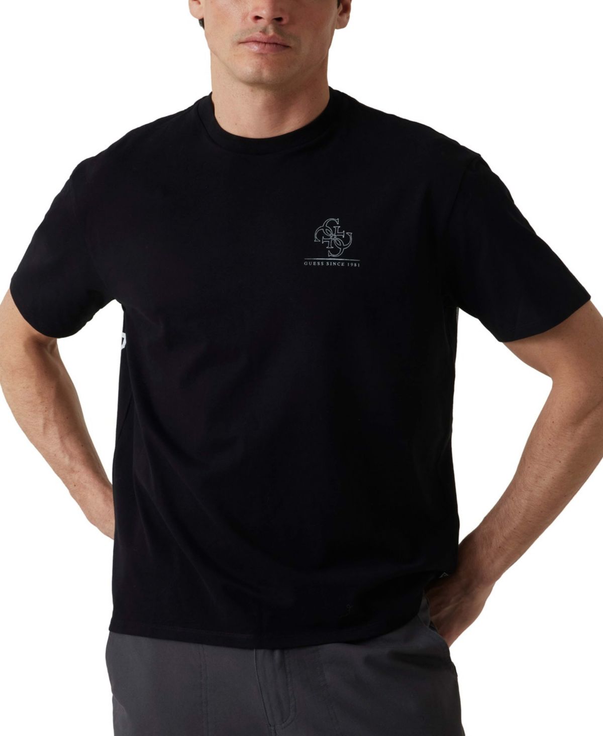 Мужская футболка с графическим принтом свободного кроя Quattro G от Distressed