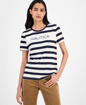 Nautica Jeans - Women's Round-Neck Logo T-Shirt