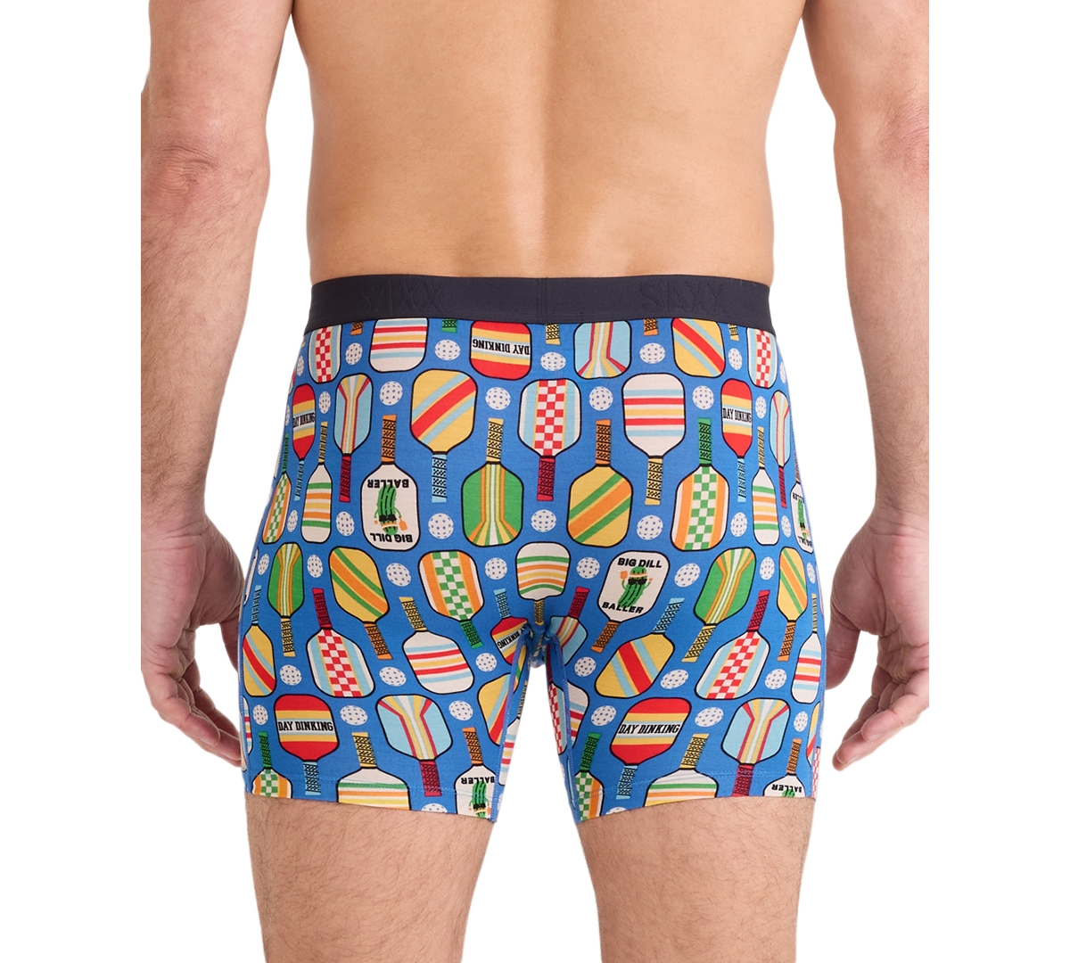 Saxx Men's Vibe Xtra Slim-fit Printed Boxer Briefs In Blue