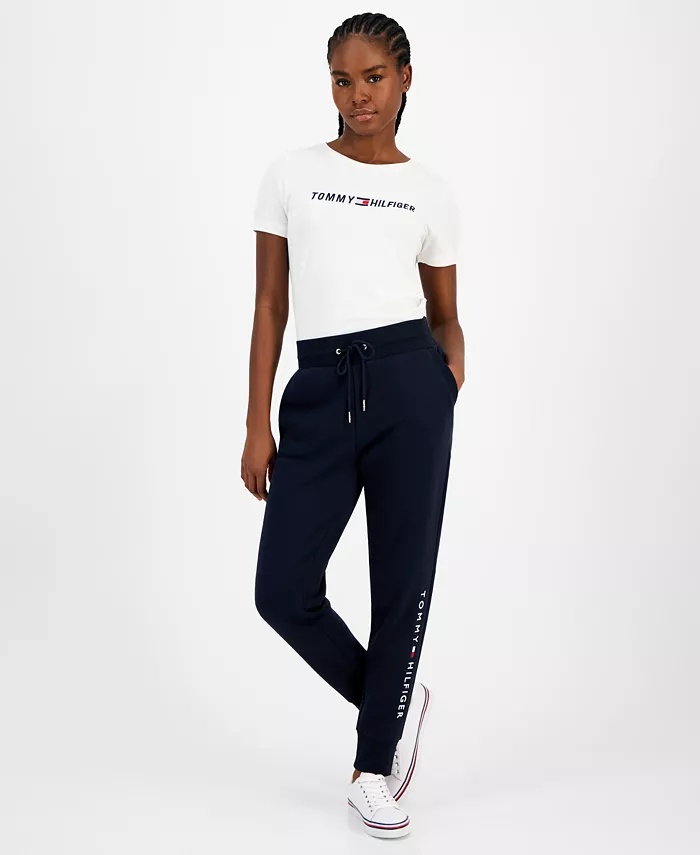 Women's Solid Logo Joggers