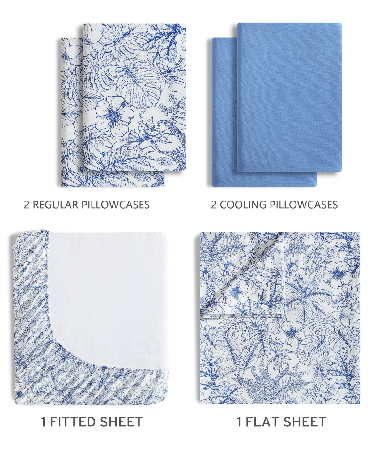 Caribbean Joe Cooling 6-pc. Sheet Set, Queen