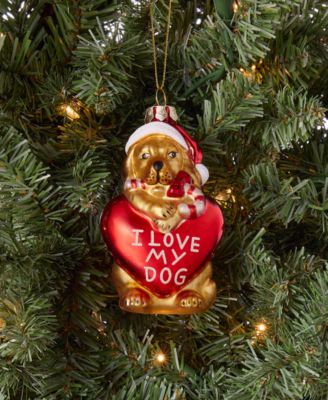 Pets Glass Dog Ornament, Macy's Exclusive