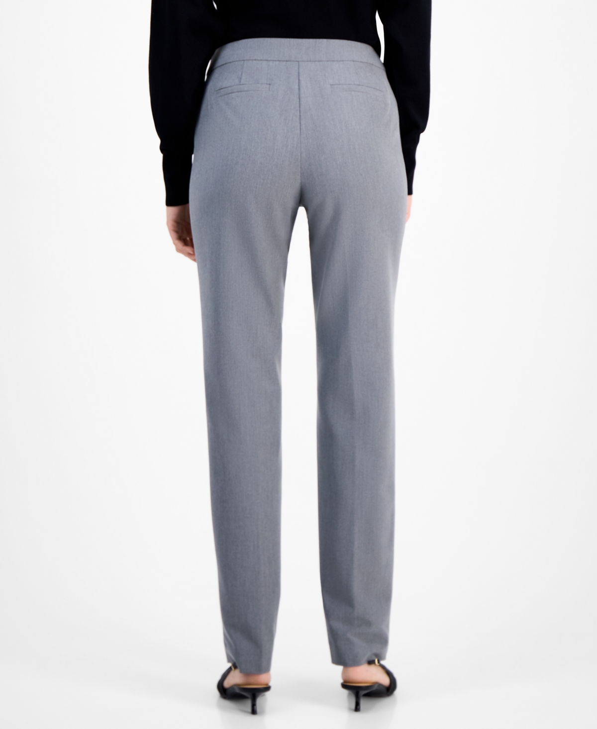 Inc International Concepts L-pocket Straight-leg Pants, Petite And Petite Short, Created For Macy's In Gray