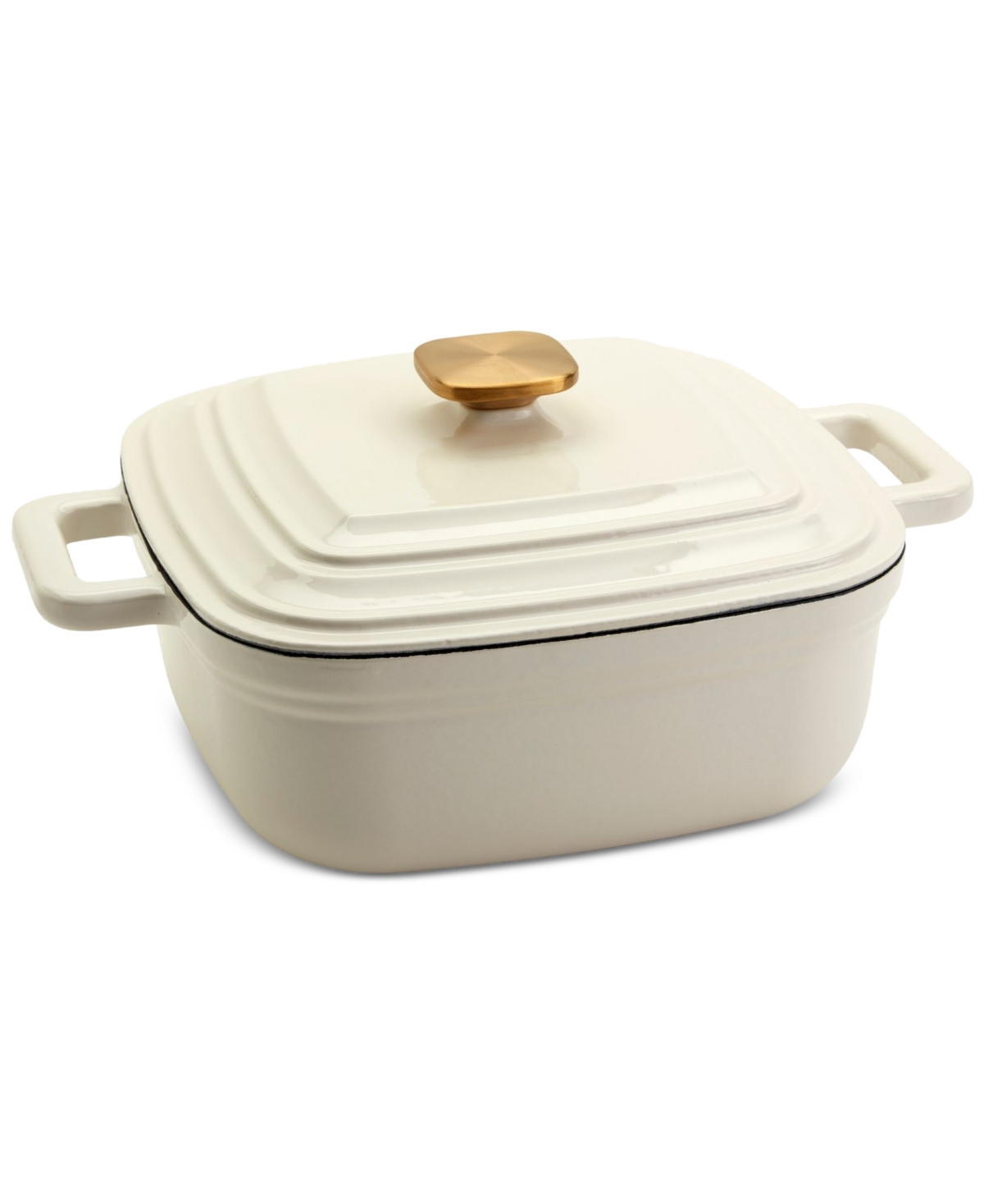 Smith And Clark Smith & Clark Enameled Cast Iron 4-qt. Square Dutch Oven In White