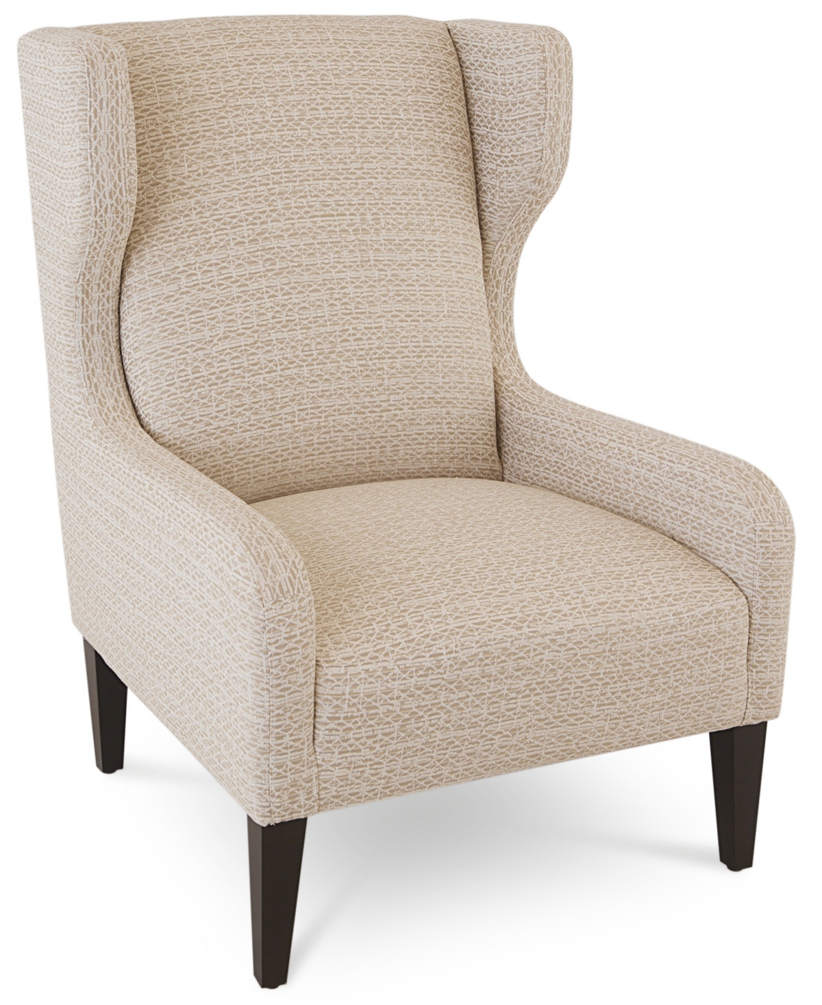 Jonathan Louis Kallison Fabric Wing Chair, Exclusively At Macy's In Brown