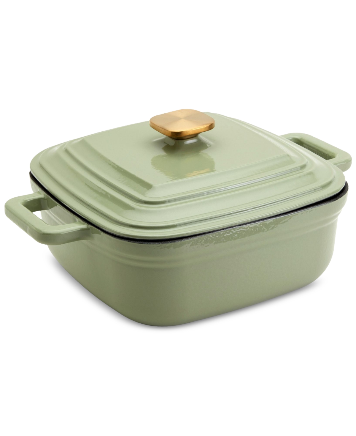 Smith And Clark Smith & Clark Enameled Cast Iron 4-qt. Square Dutch Oven In Green