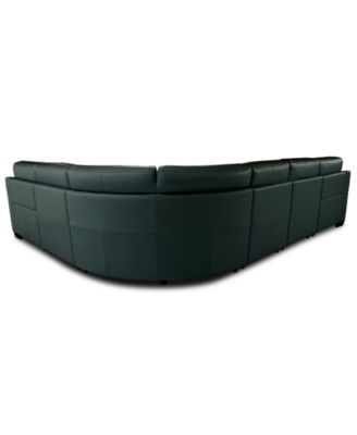 Julius II 6-Pc. Leather L Sectional with 2 Power Recliners, Macy's Exclusive