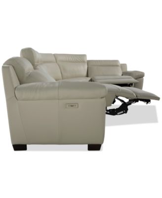 Julius II 5-Pc. Leather L Sectional with 2 Power Recliners, Macy's Exclusive