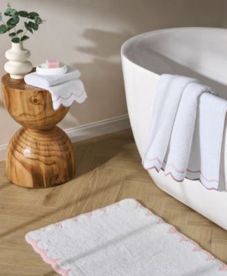 Scallop Cotton Hand Towel, 27" x 16"