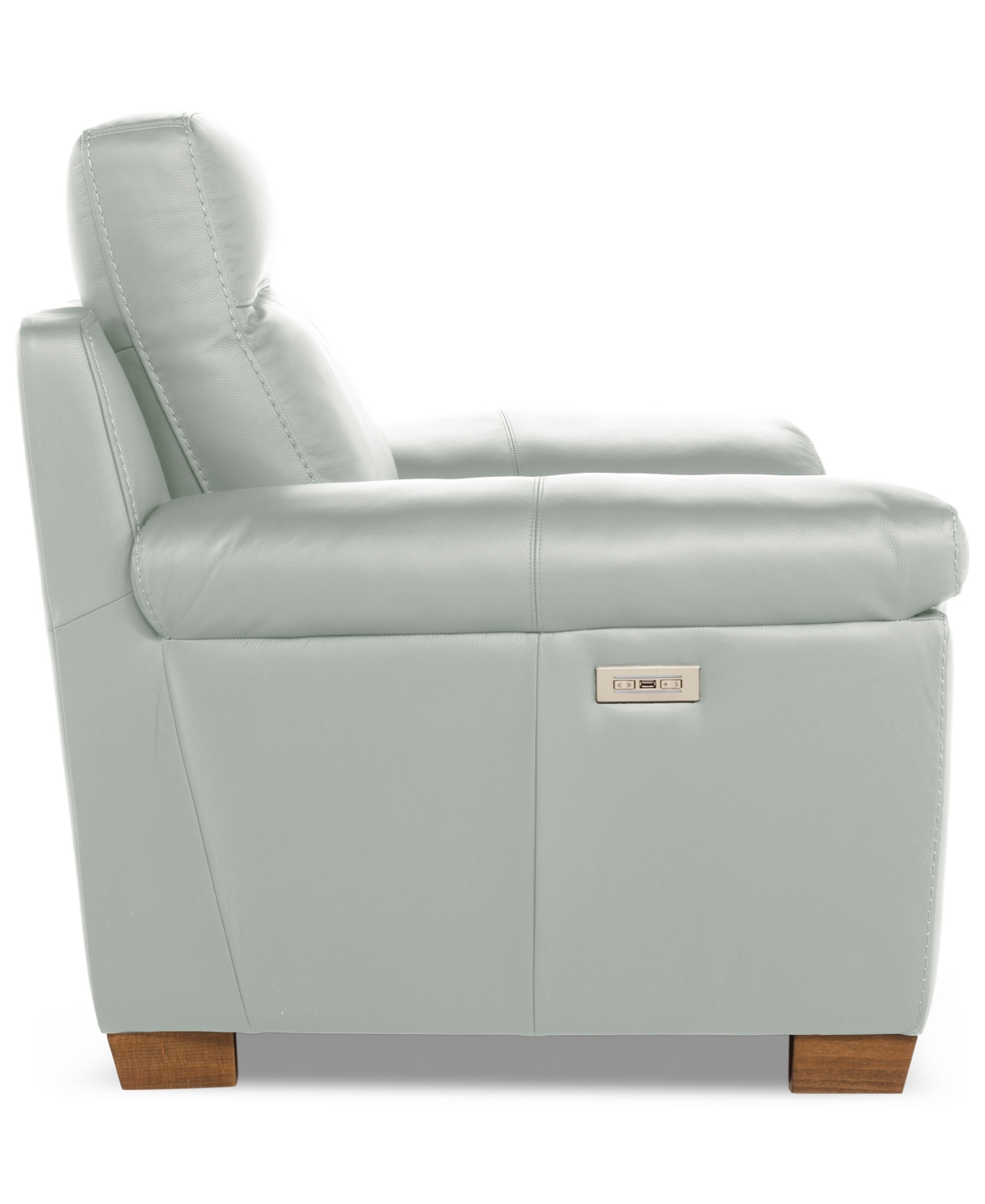 Macy's Julius Ii Leather Power Recliner, Exclusively At  In Gray