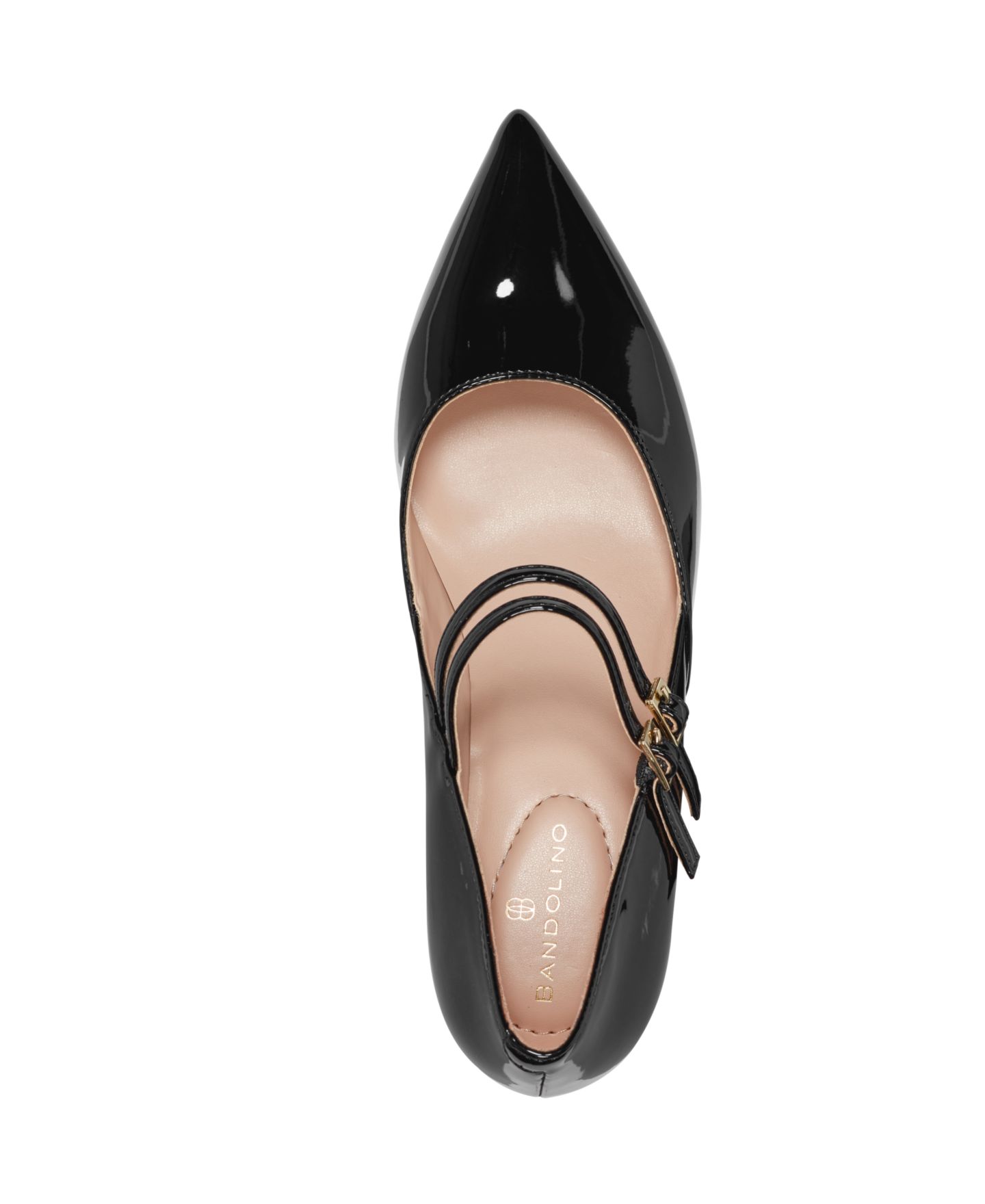 Женские туфли Bandolino Smith Mary Jane Block Heel Pumps, цвет: Чёрный лаковый — фото 4