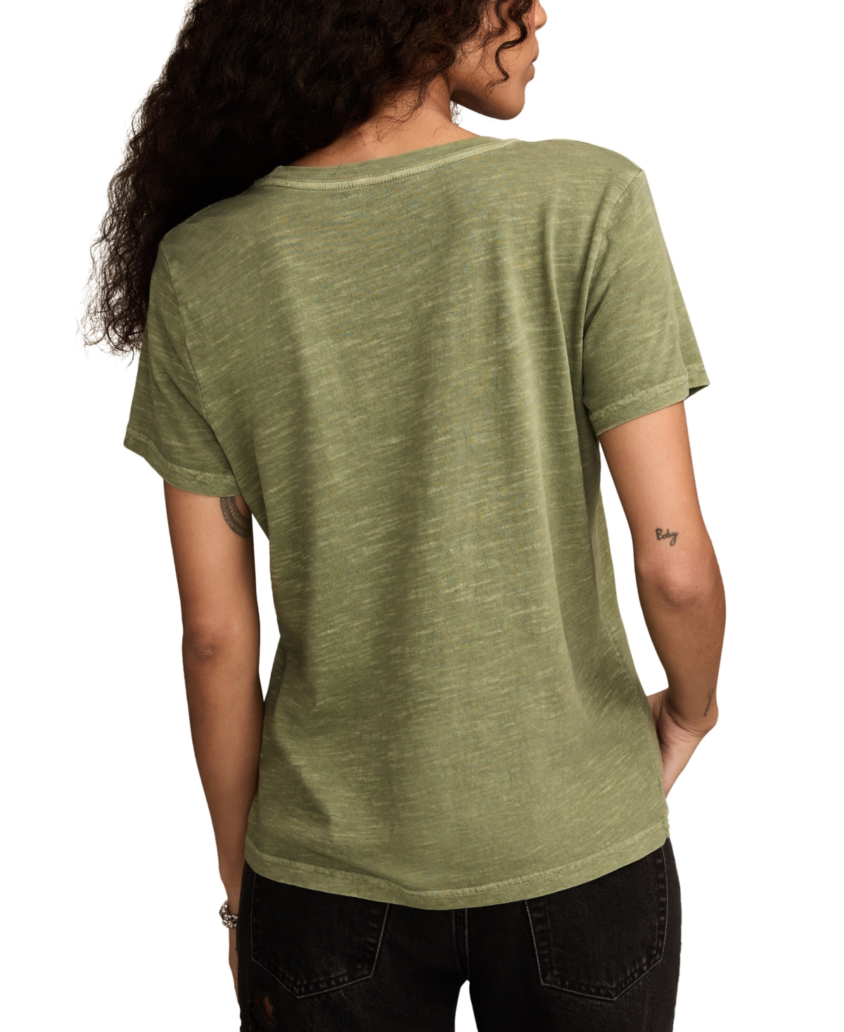 Lucky Brand Women's Cotton Sun & Moon Floral Classic T-shirt In Green
