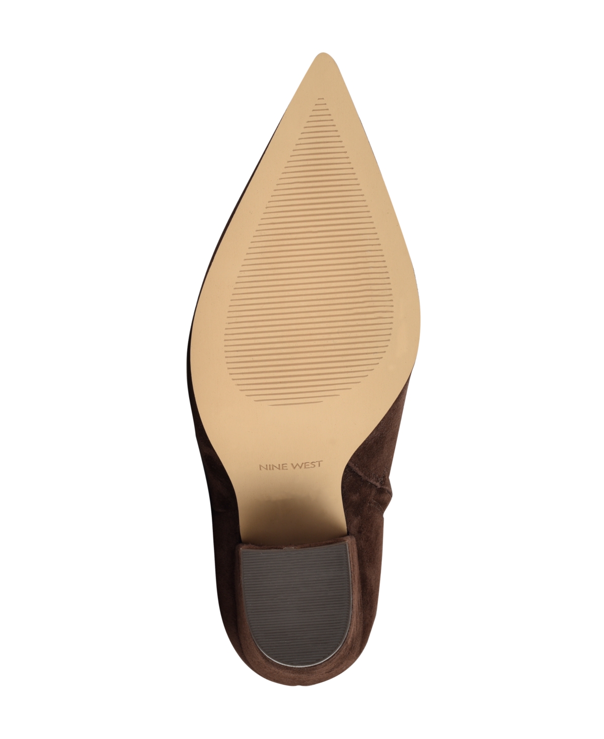 Nine West Women's Ariza Block Heel Dress Ankle Booties In Brown