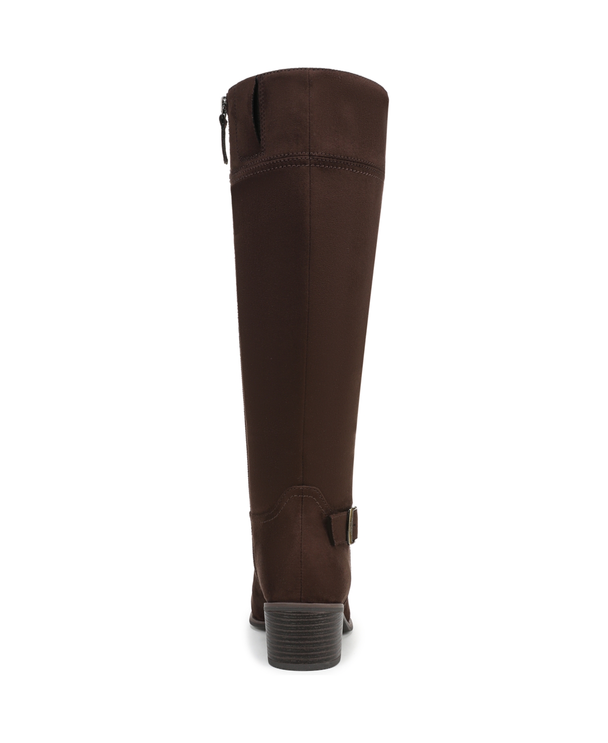 Dr. Scholl's Women's Adeline Wide Calf Block Heel Zip Tall Boots In Brown