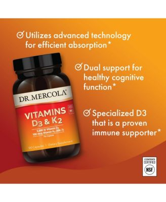 Vitamins D3 & K2, 90 Servings, Supports Immune Health