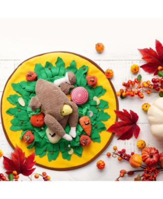 7-in-1  Turkey Dog Toy,Big Turkey Puzzle Toy with 6 Squeaky Veggie Plush Toy, Interactive Enrichment Dog Toys for All Breeds