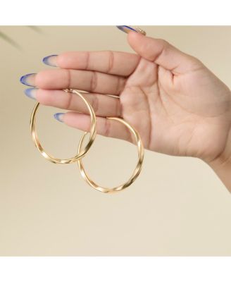 Twisted Gold Hoop Earrings