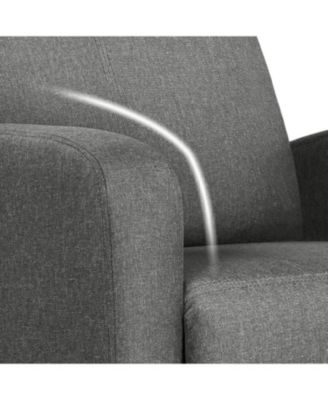 Modern Adjustable Single Fabric Recliner Sofa with Pocket Springs Living Room Bedroom Home Theater