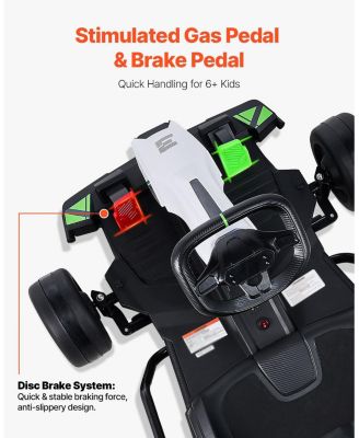 Electric Go Kart 24V Drift Go Cart for Kids 200W Strong Motor High Speed