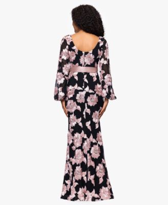 Women's Soutache Long-Sleeve Long Sheath Dress