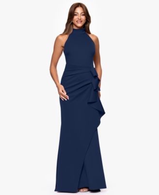 【 】★ドレス★ Women's Belted Scuba Dress London Times Women's Belted Fit and Flare Pleated Blouson