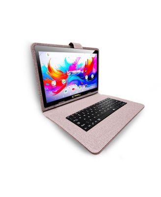 10.1" Octa Core 256GB Storage Android 15 with Designer Cloth Keyboard Case and Stylish Backpack and Pen Stylus