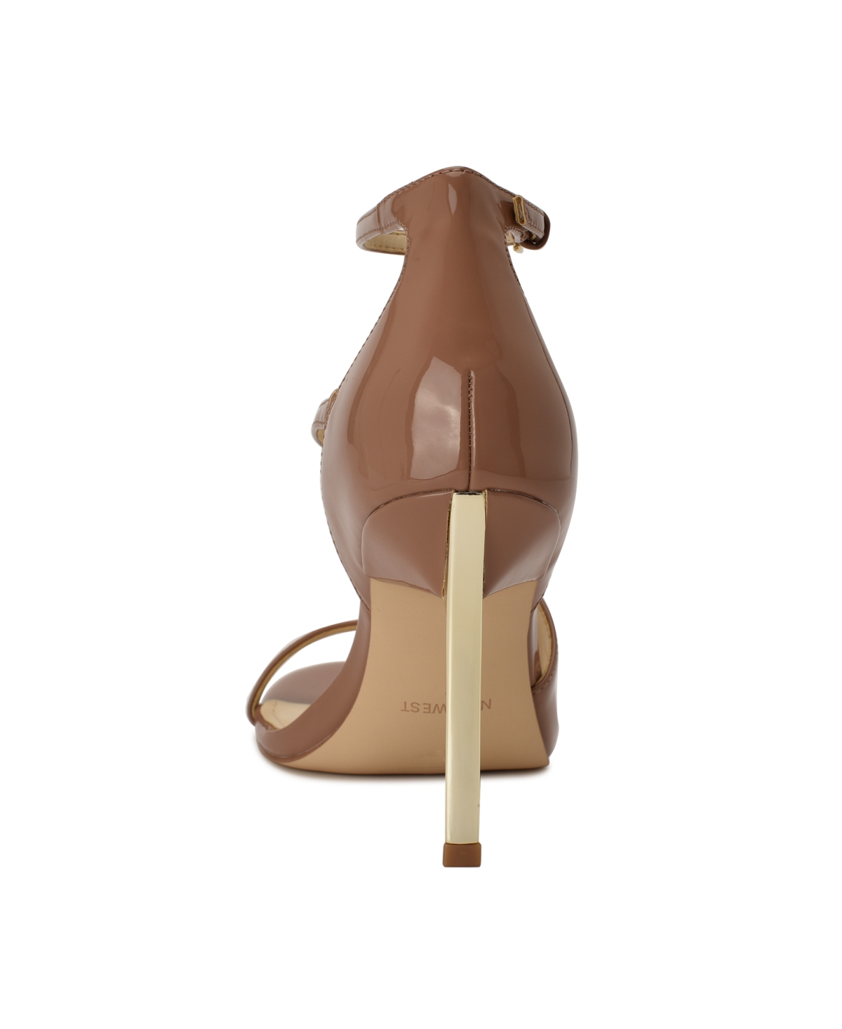 Nine West Women's Shimmy Asymmetrical High Stiletto Sandals In Brown