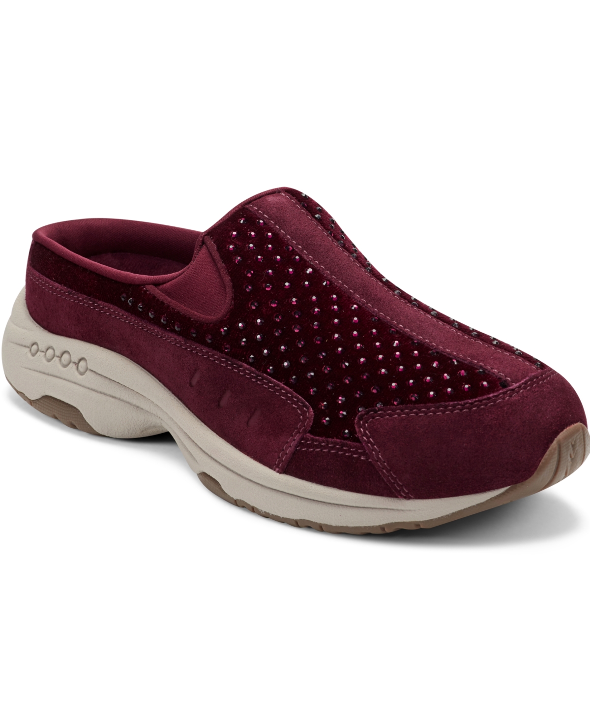 Easy Spirit Women's Traveltime Slip-on Mule Walking Sneakers In Burgundy
