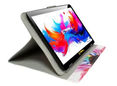 10.1"Octa Core 256GB Storage Android 15 Tablet with Rainbow Marble Case