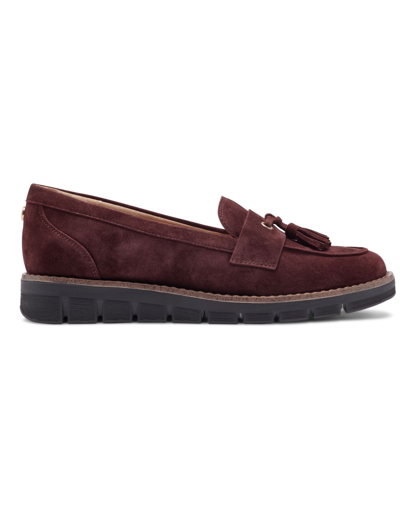Женские туфли Easy Spirit Vienne eFlex Tassels Slip-On, цвет: Бордовый замшевый — фото 2
