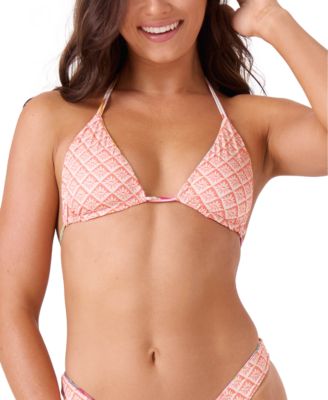 Juniors' Hot Tropics Reversible Mini Tiki Triangle Bikini Top