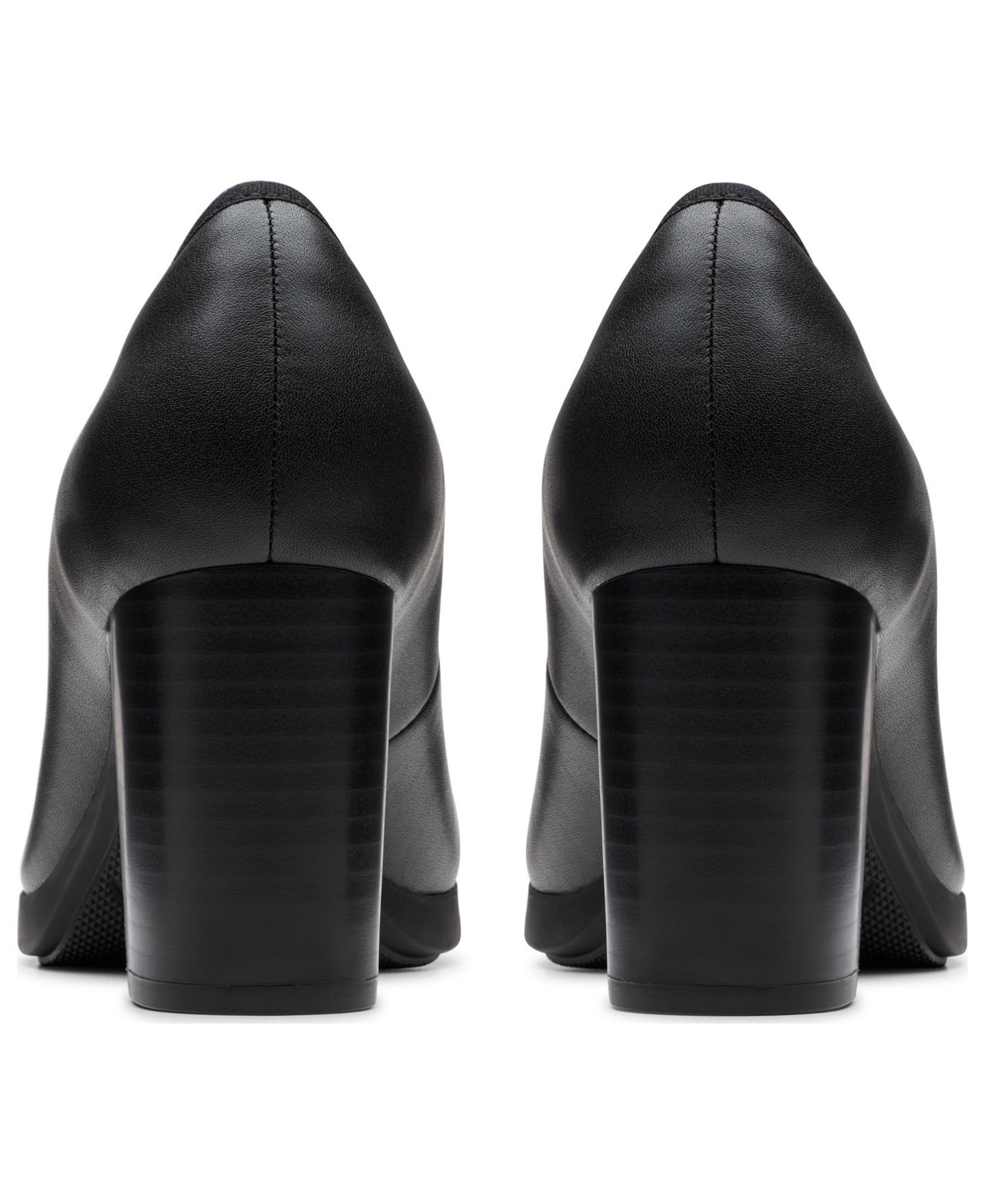 Женские туфли Clarks Bayla Carly Slip On Dress Pumps, цвет: Чёрный кожаный — фото 3