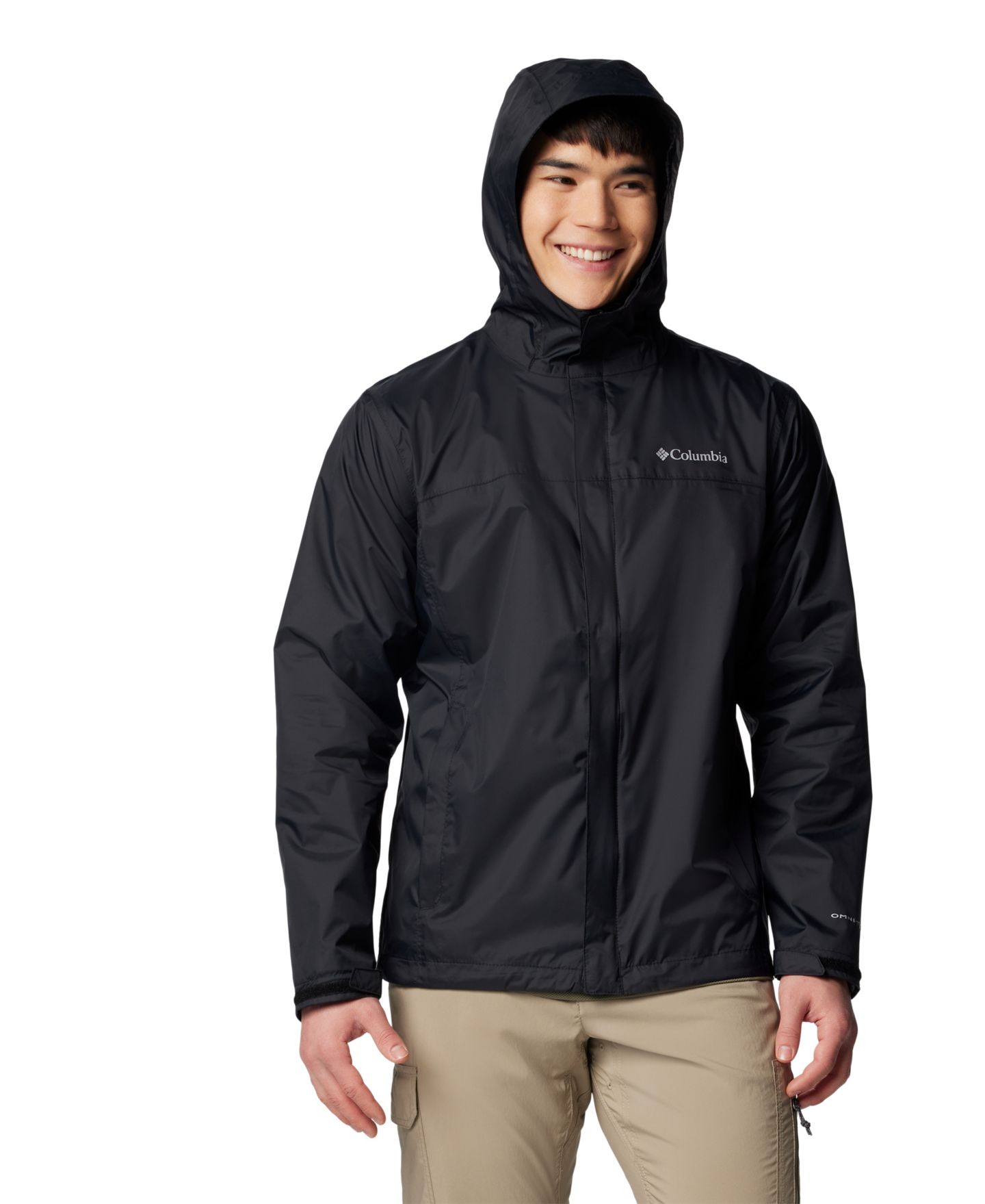 Мужская куртка Columbia Watertight II Water-Resistant Rain, цвет: Чёрный — фото 5