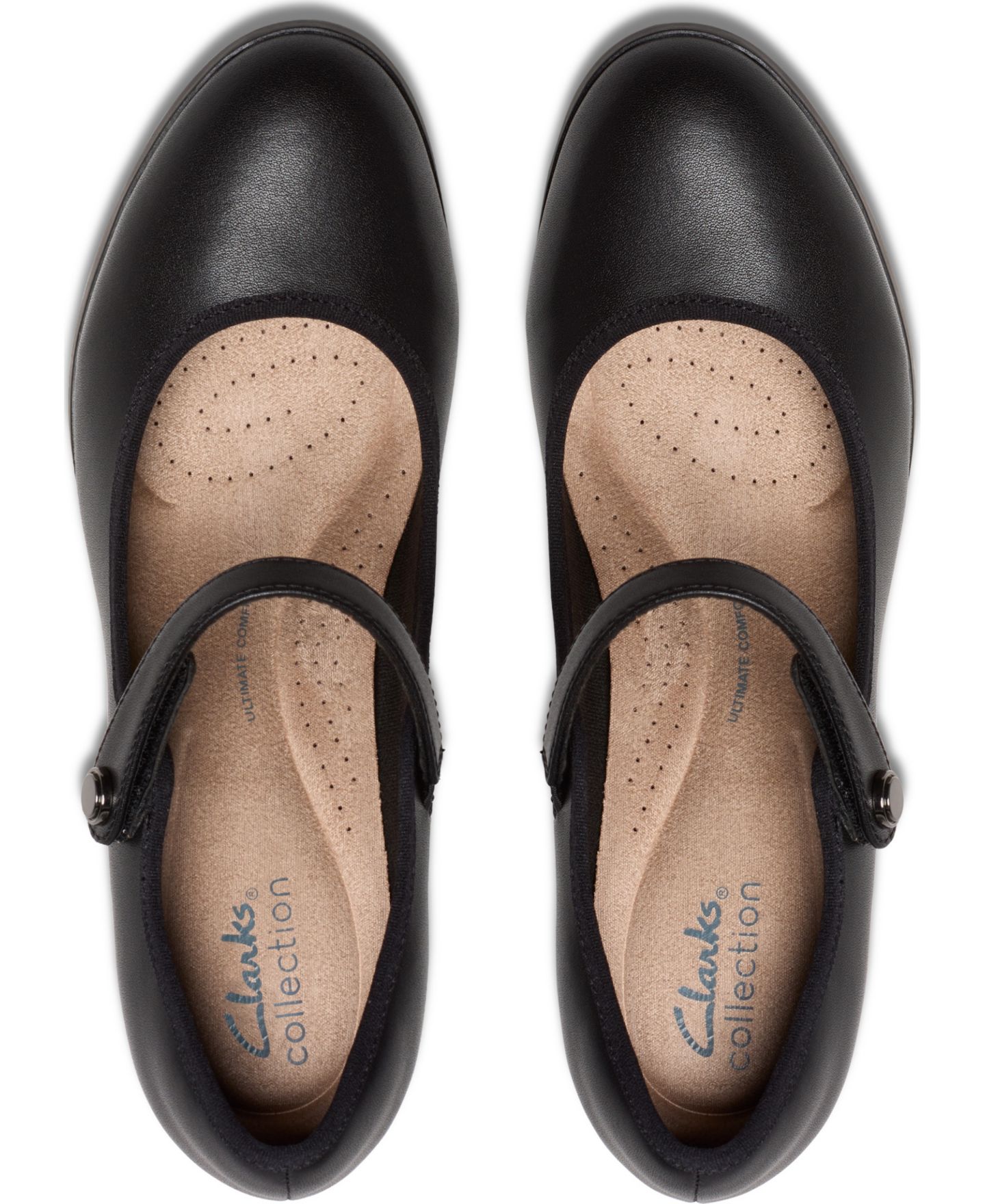 Женские туфли Clarks Bayla Lily Round Toe Pumps, цвет: Чёрный кожаный — фото 4