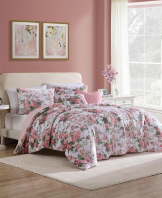 Vintage Floral Plush 4-Pc. Comforter Set, Twin