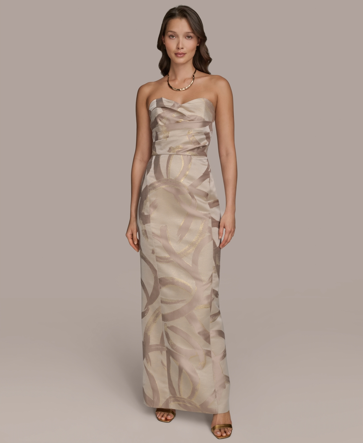 Donna Karan Women's Sweetheart Jacquard Gown In Multi