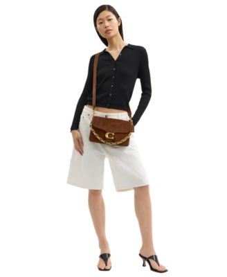 Chain Tabby Medium Suede Shoulder Bag