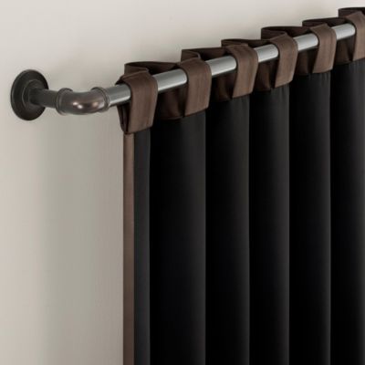 Aria Magnetic Closure Theater Grade 100% Blackout Back Tab Curtain Panel Pair