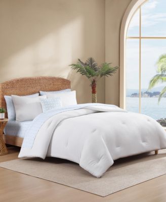 Tommy Bahama Seersucker Solid 8-Pc. Comforter Set, Queen