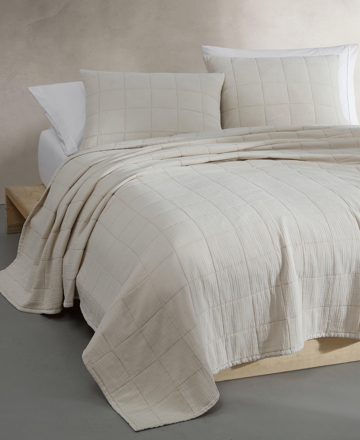 Calvin Klein Cotton Gauze Solid 3-Pc. Quilt Set